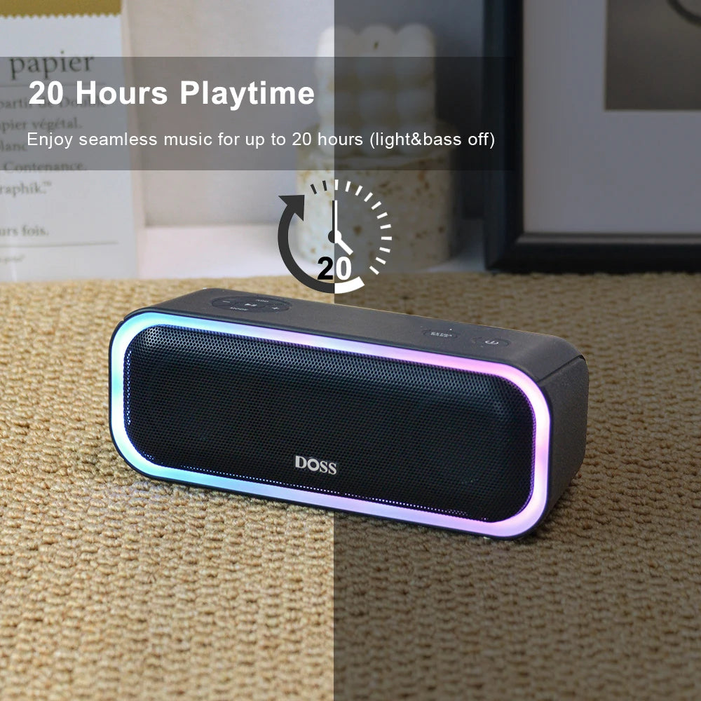 DOSS Bluetooth 5.0 Lautsprecher 20W Wasserdicht