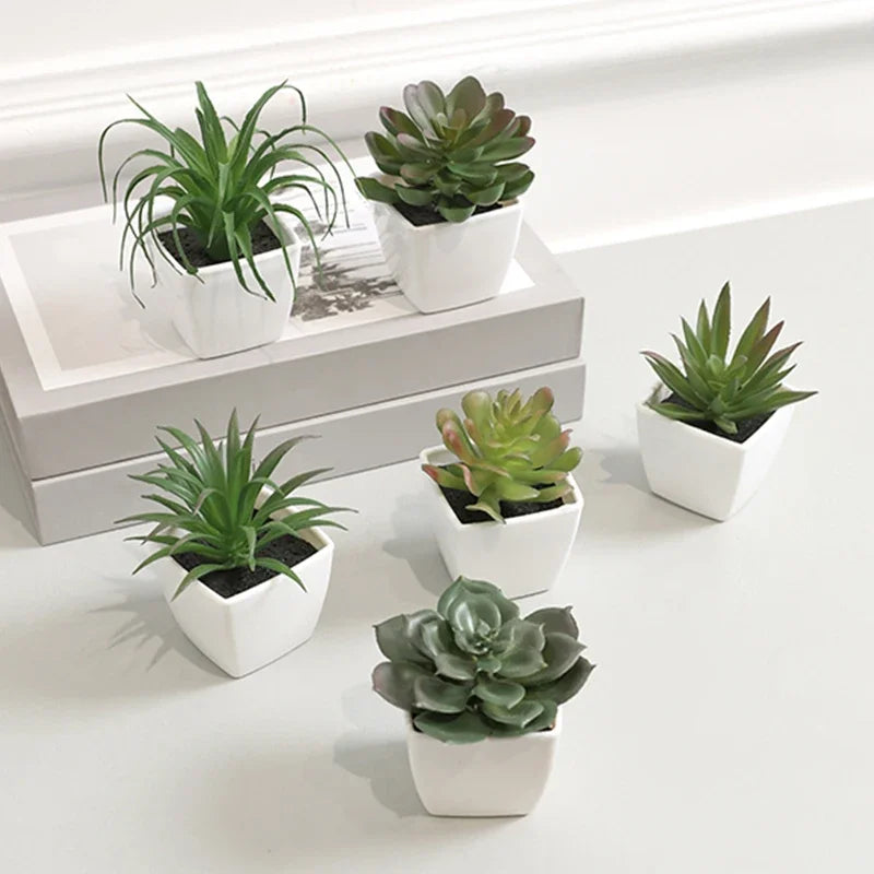 Mini Artificial Succulent Plants Set of 6