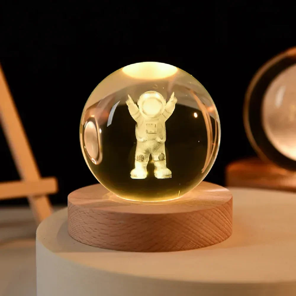 USB Crystal Ball Galaxy Table Lamp