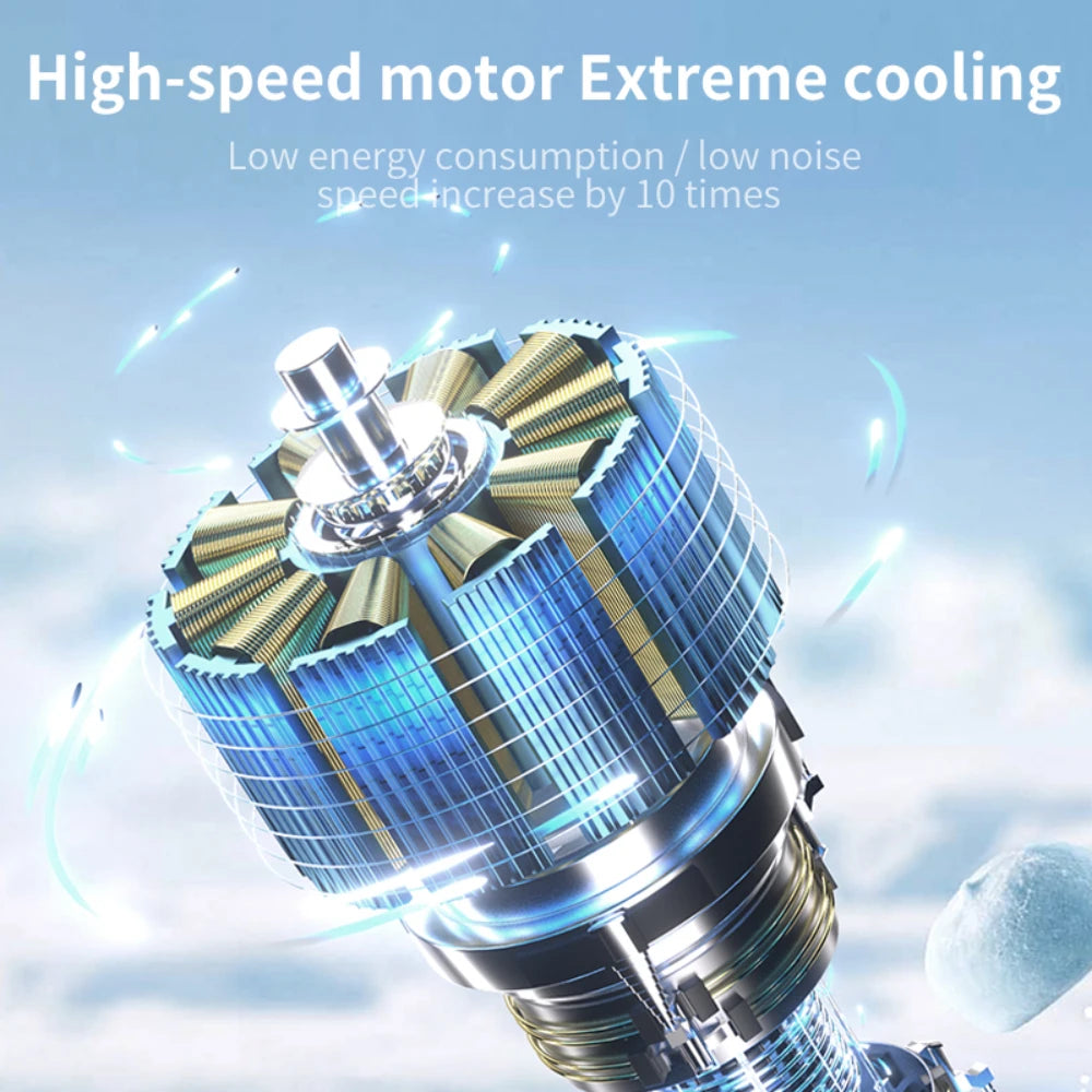 Ultra-Portable Handheld Fan with Display