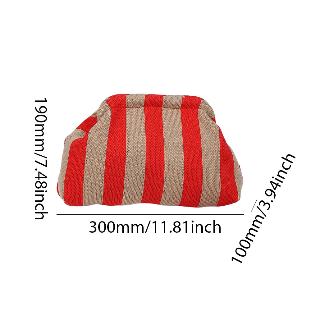 Colorblock Crochet Summer Clutch Bag