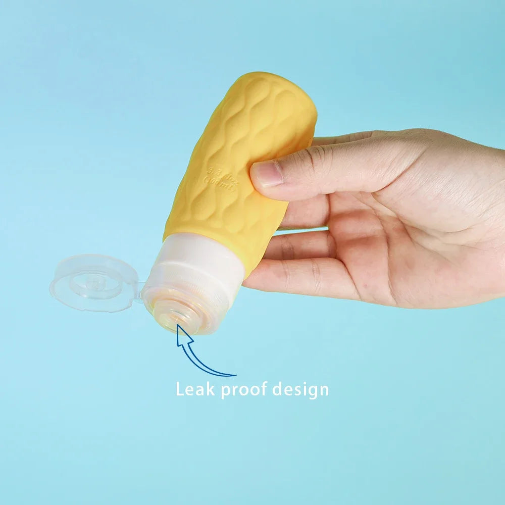 4pcs 100ml Silicone Travel Bottles Set