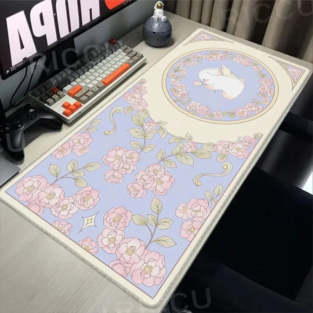 Green Plant Rabbit XXL Mouse Pad