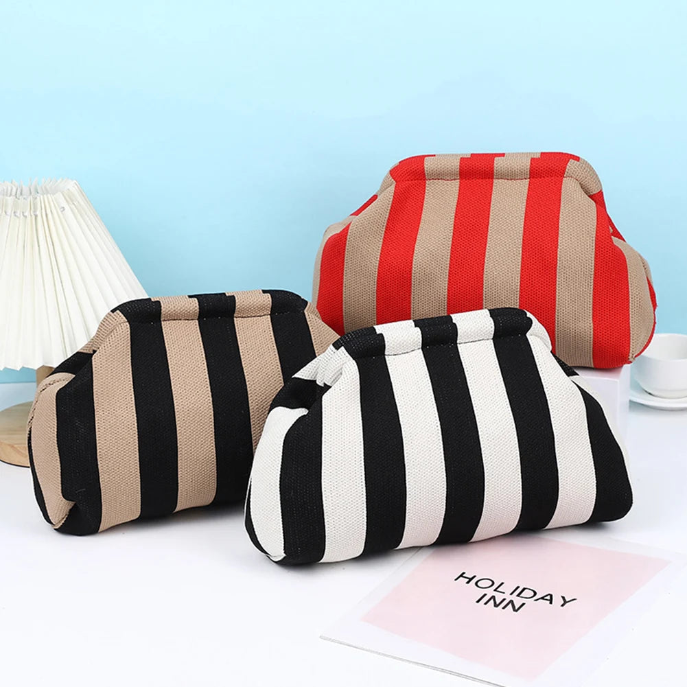 Colorblock Crochet Summer Clutch Bag