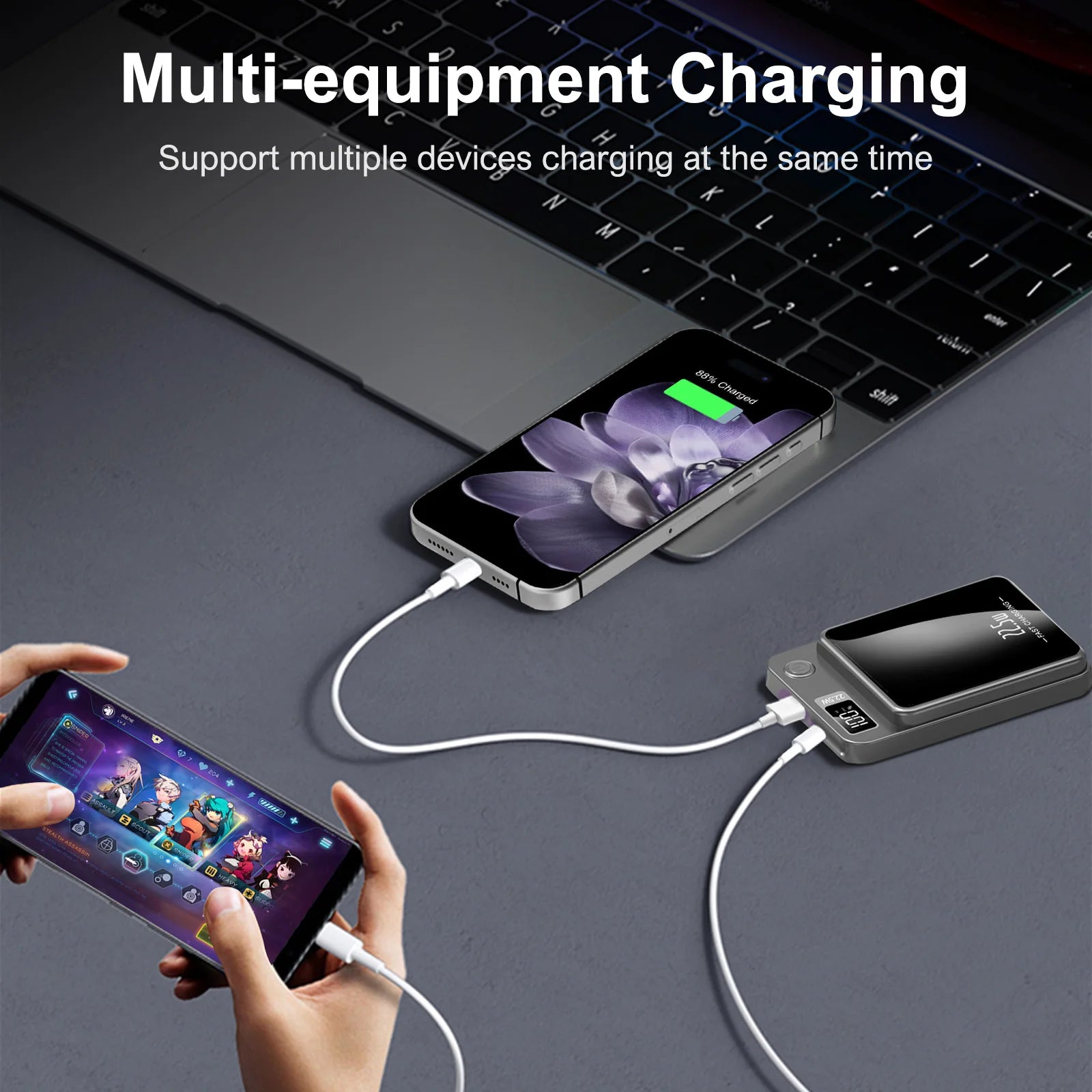 10000 mAh magnetische kabellose Powerbank