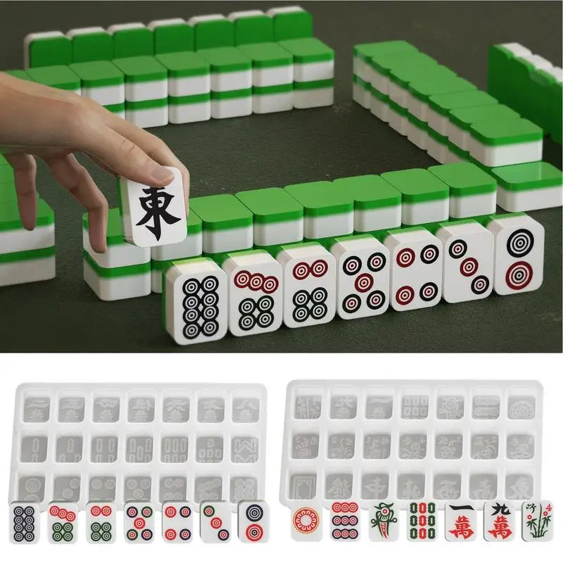 Mahjong Domino Silicone Casting Mold