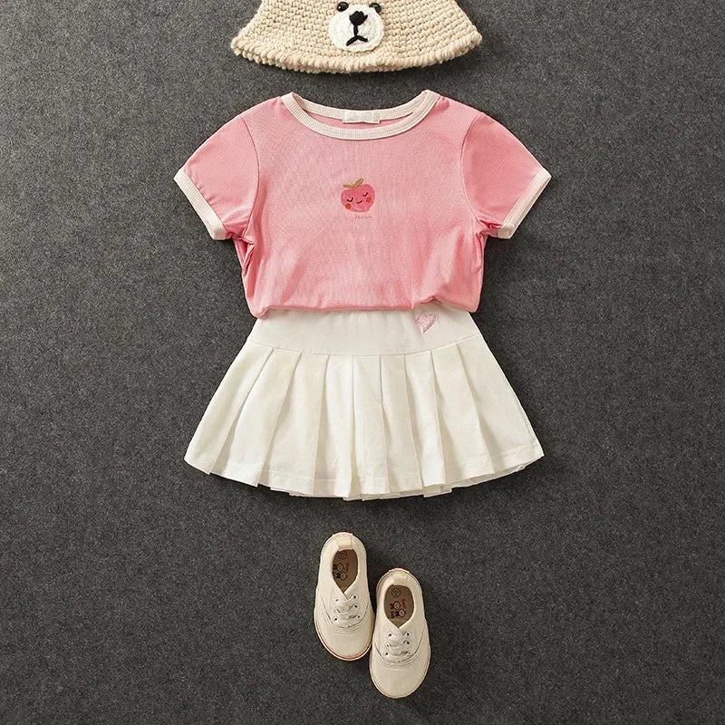 Girls Pleated Culottes with Shorts
