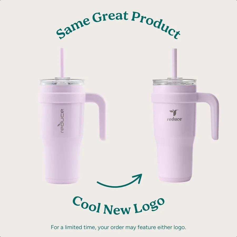 24oz Insulated Tumbler with Handle & Straw