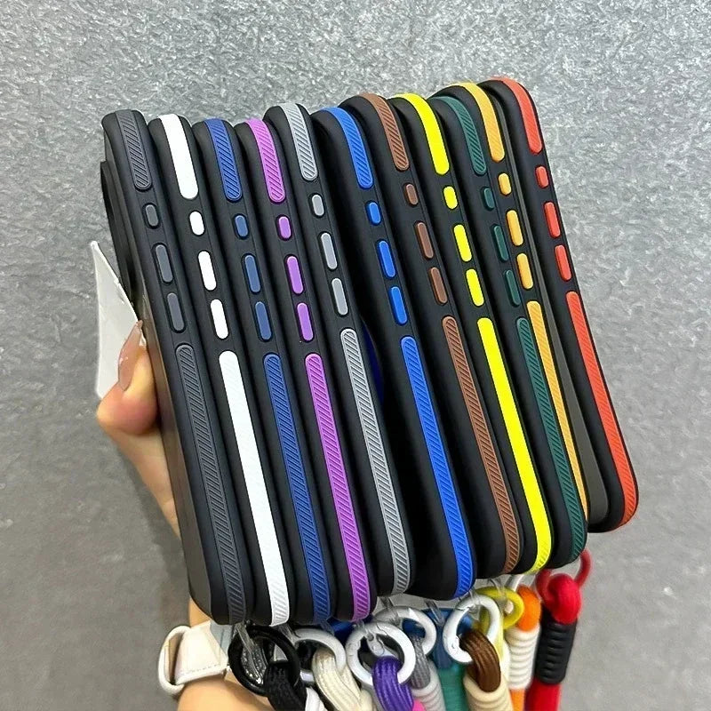 Luxury MagSafe Matte Case with Lanyard