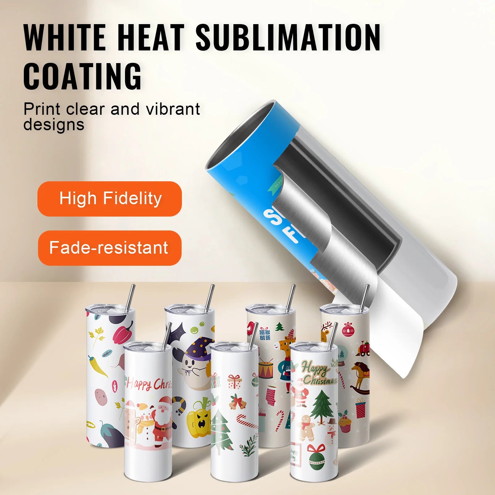 Bulk Sublimation Tumblers Stainless Set