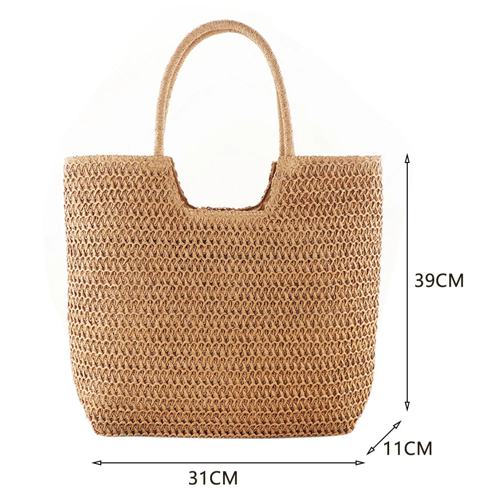 Vintage Crochet Summer Shoulder Handbag