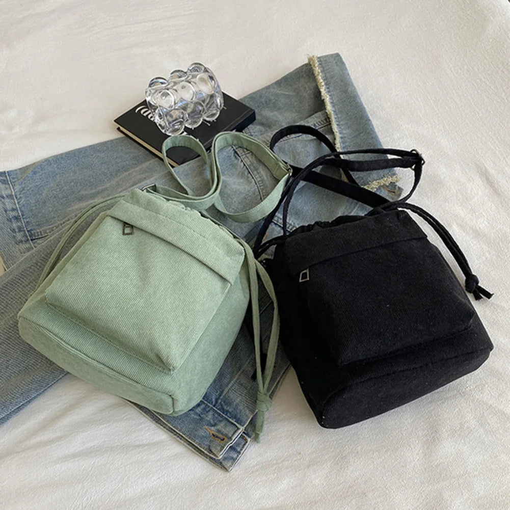 Corduroy Crossbody Shoulder Bag Women