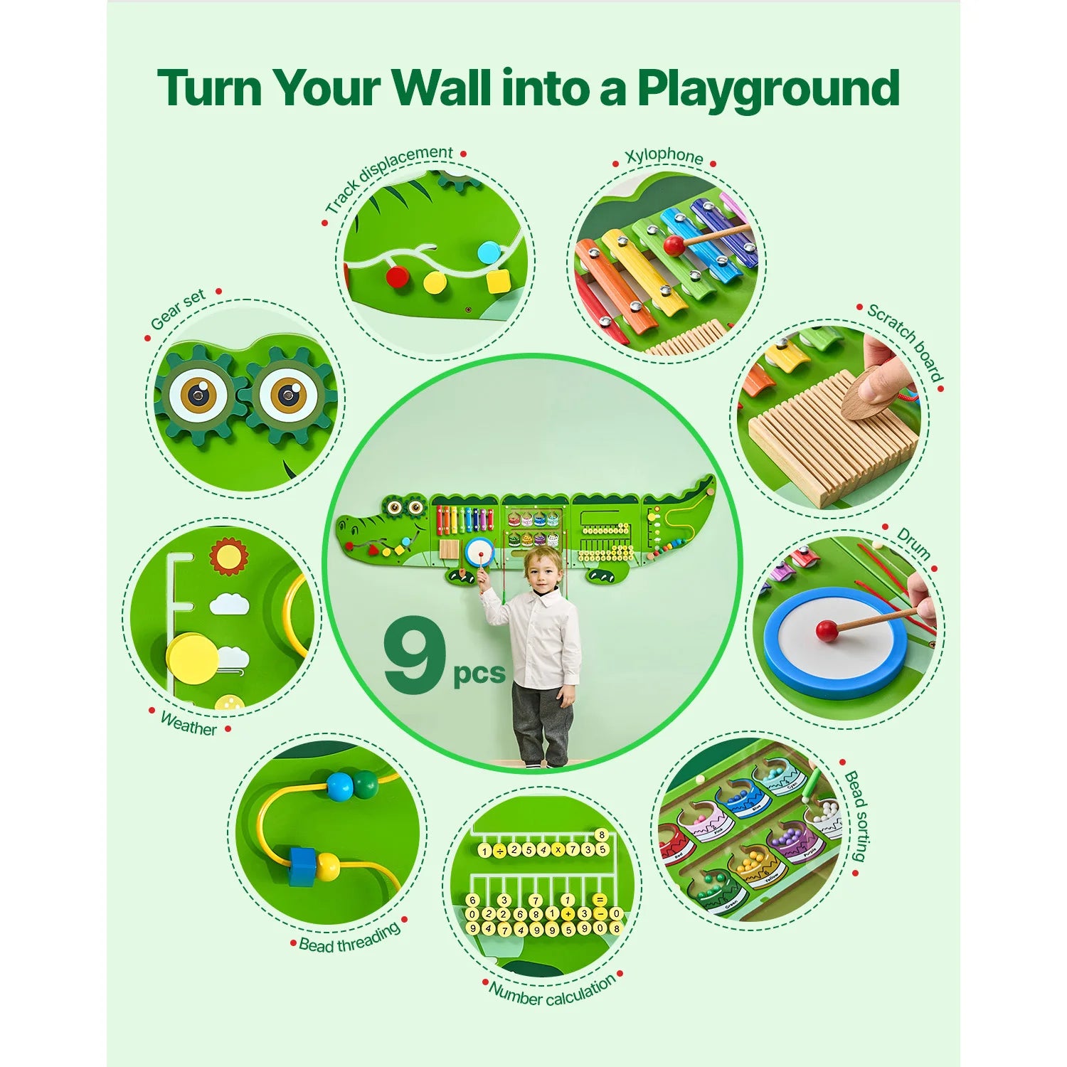 Crocodile Kids Busy Board Toy