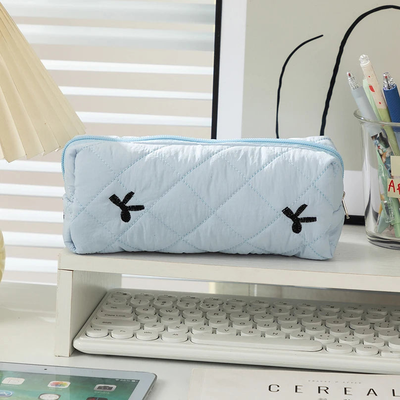 Bow Ribbon Large Pencil Case for Girls