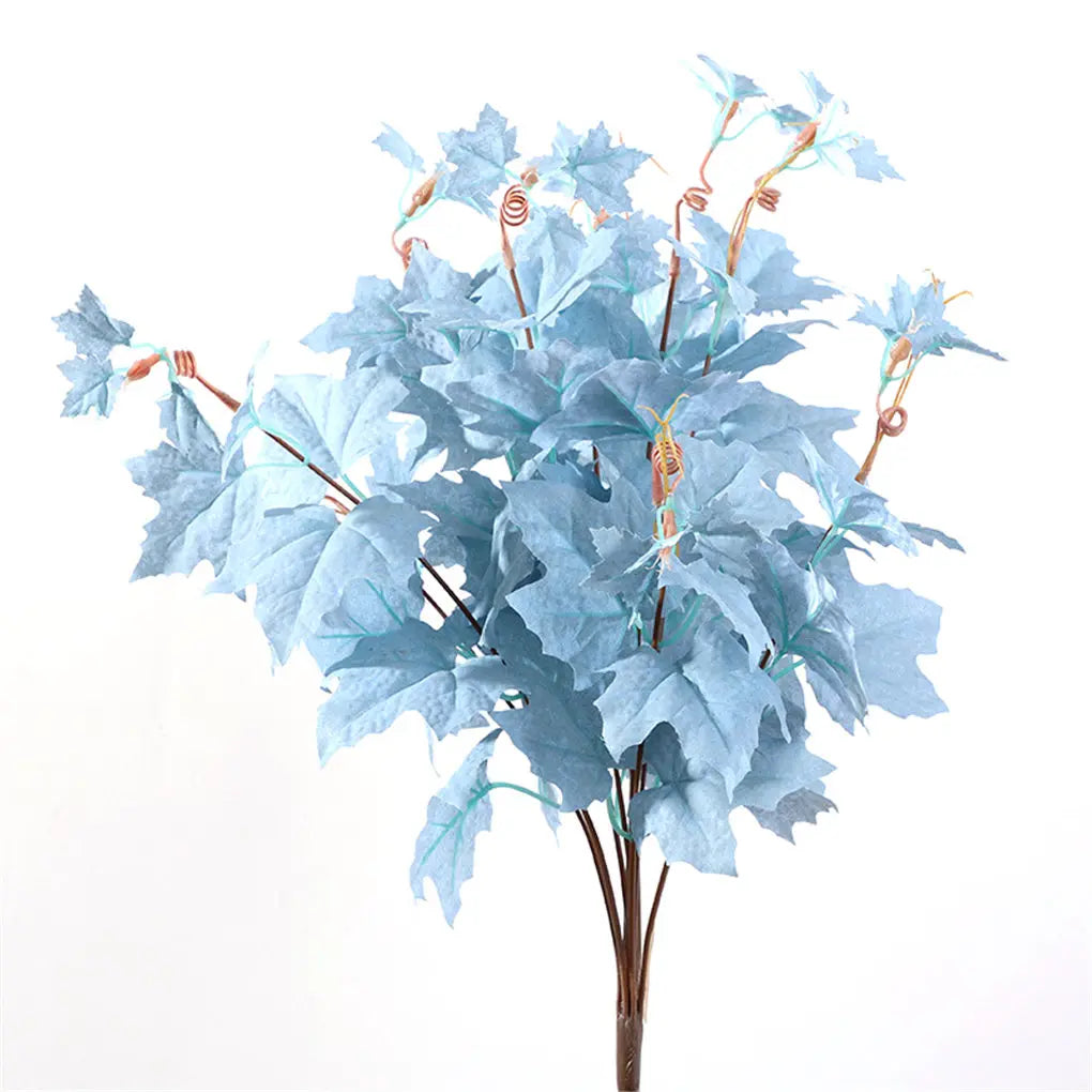 Light Blue Faux Leaf Bouquet for Decor