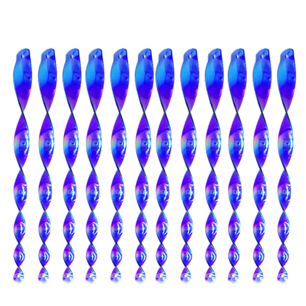 Reflective Spiral Bird Repeller Rods 12pcs