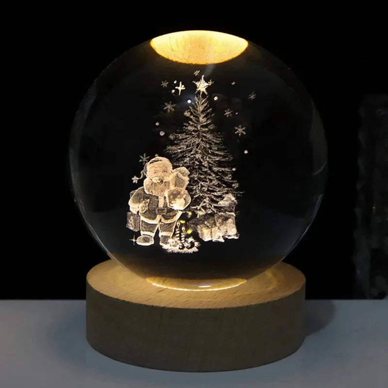 USB Crystal Ball Galaxy Table Lamp