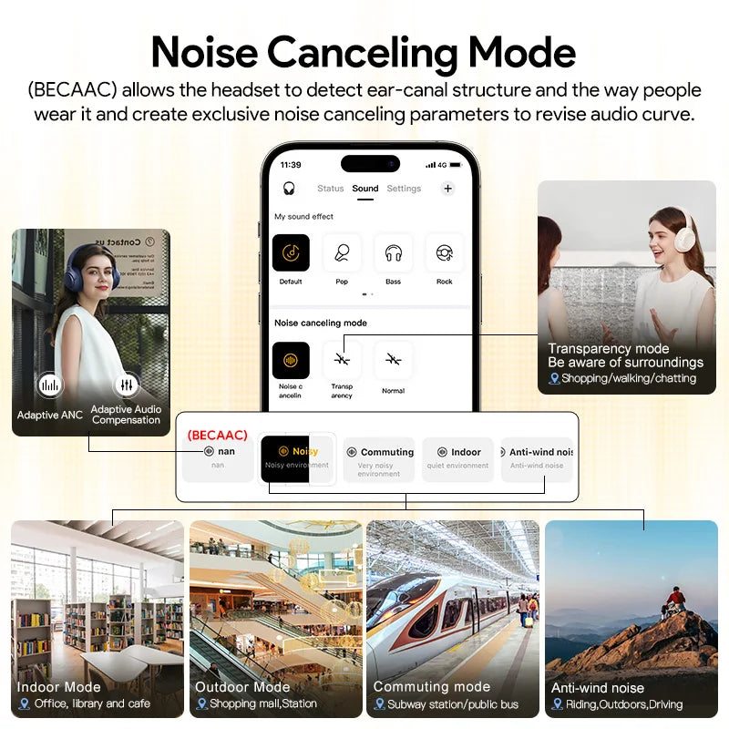 QCY H3 ANC Kabellose Bluetooth-Kopfhörer