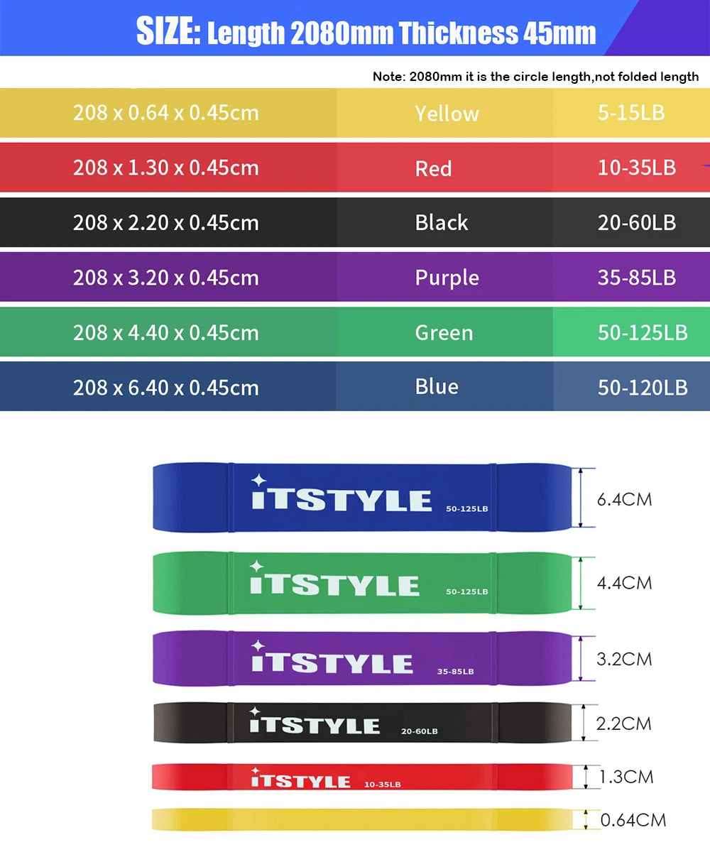 ITSTYLE 208CM 8-Level Resistance Bands