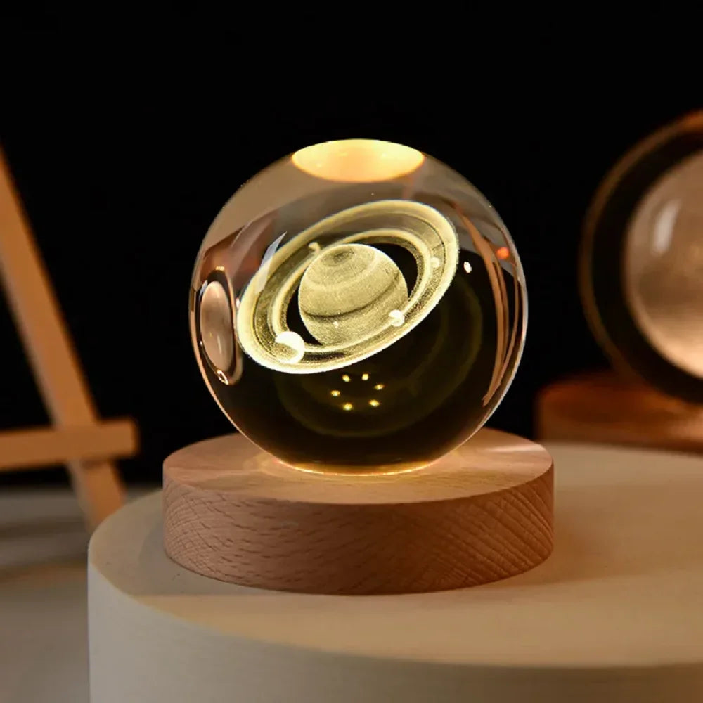 USB Crystal Ball Galaxy Table Lamp