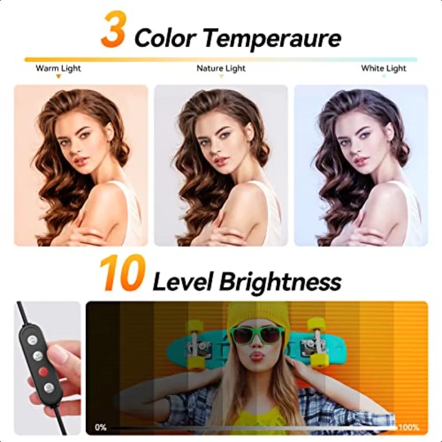 Ring Light with Tripod & Remote