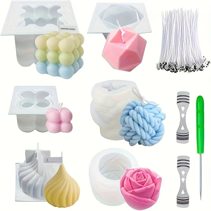 6-Piece Resin and Candle Making Mold Set