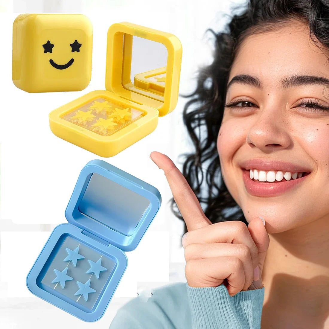 Star Acne Patches with Mirror Box