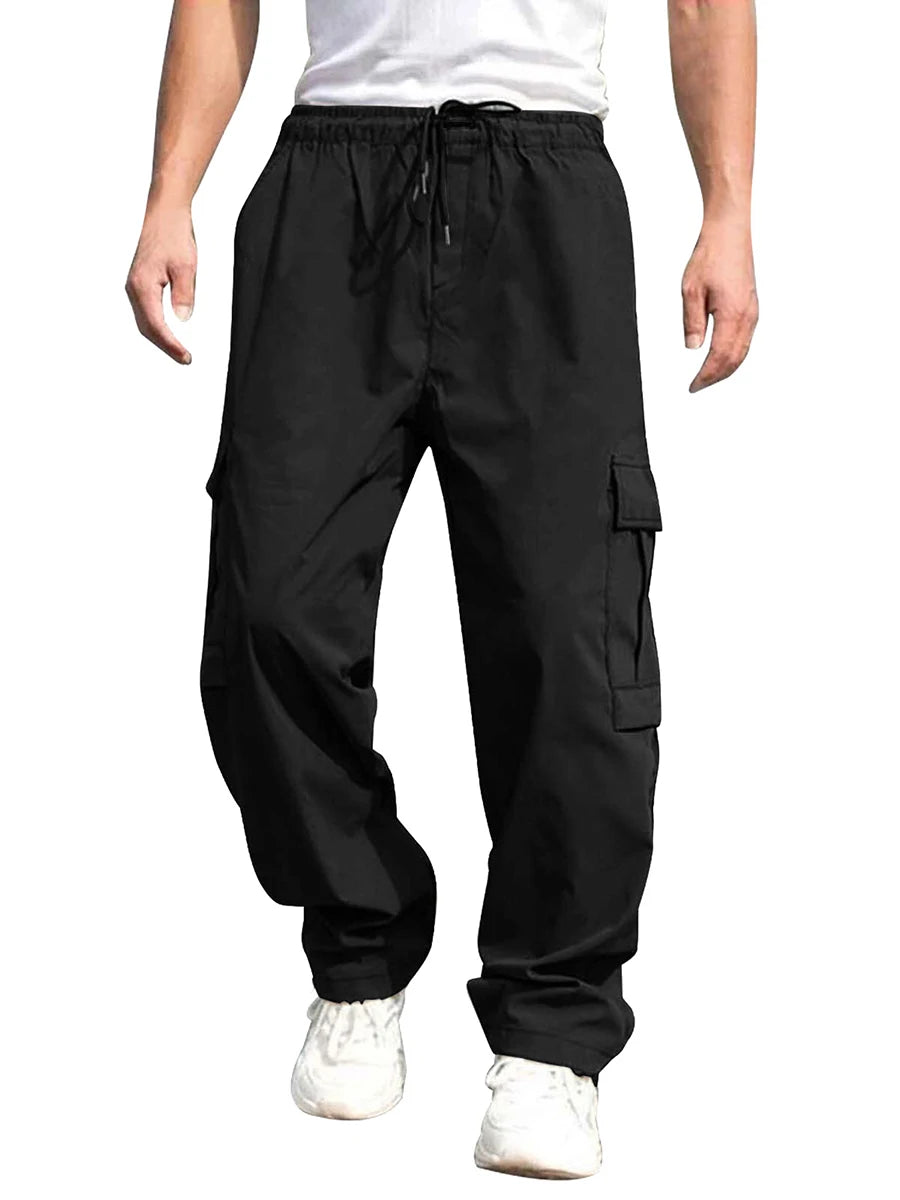 Lockere Cargohose mit Kordelzug für Herren