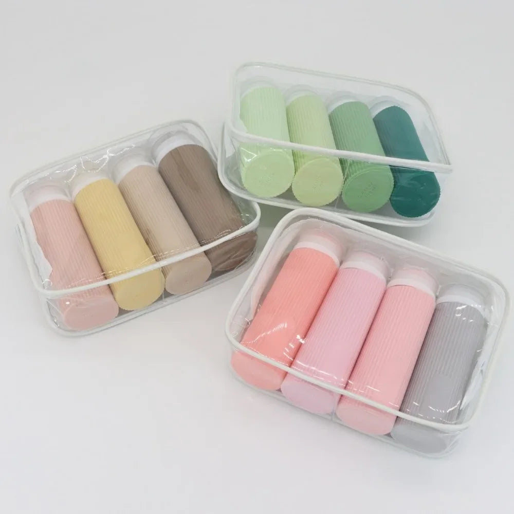 4pcs 100ML Silicone Travel Bottles Set