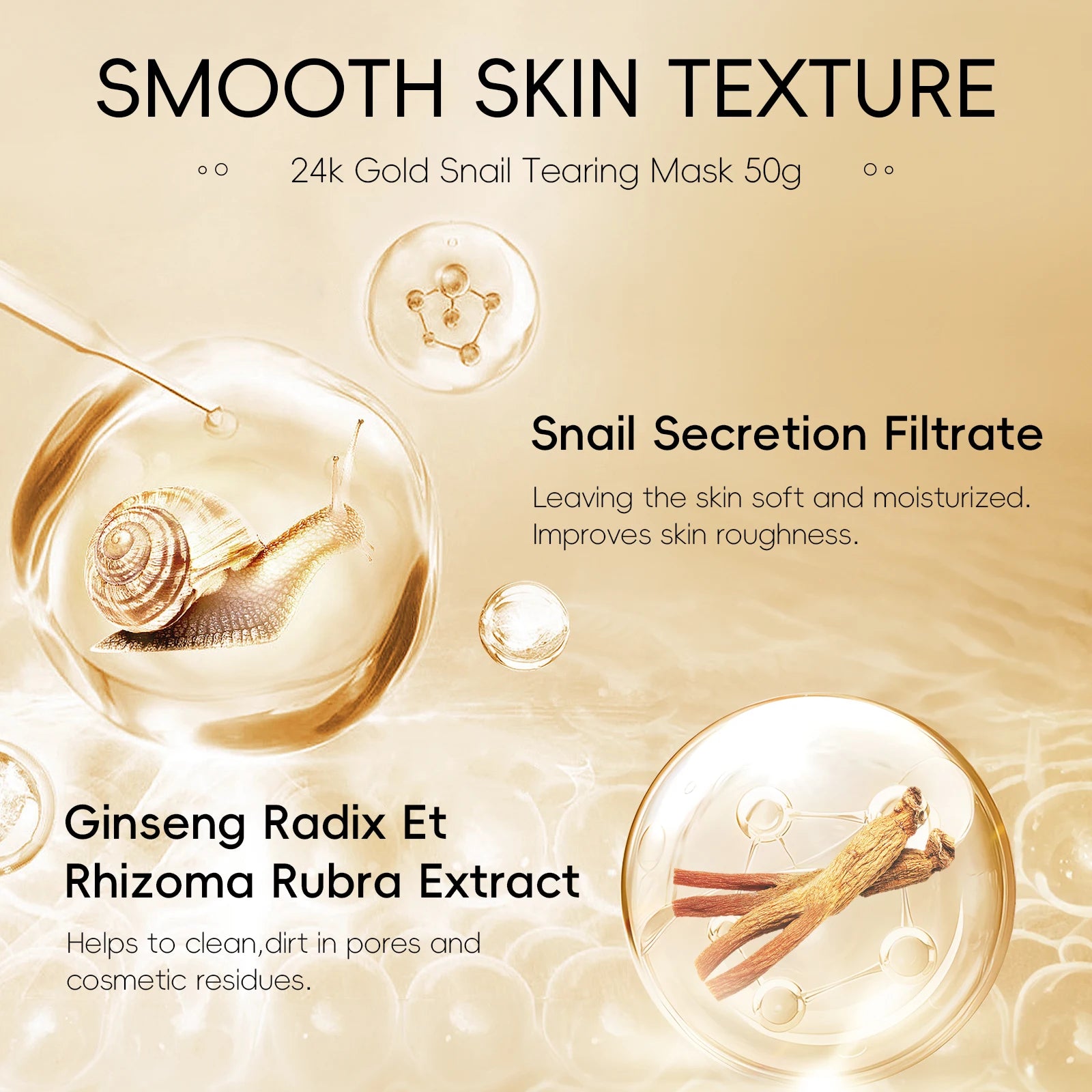 LAIKOU 24K Gold Snail Peel-Off Mask