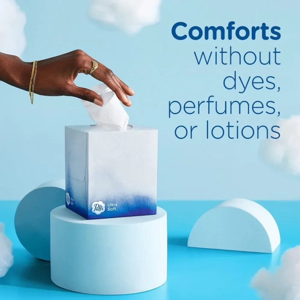 Ultra Soft Facial Tissues 56 Count Cube