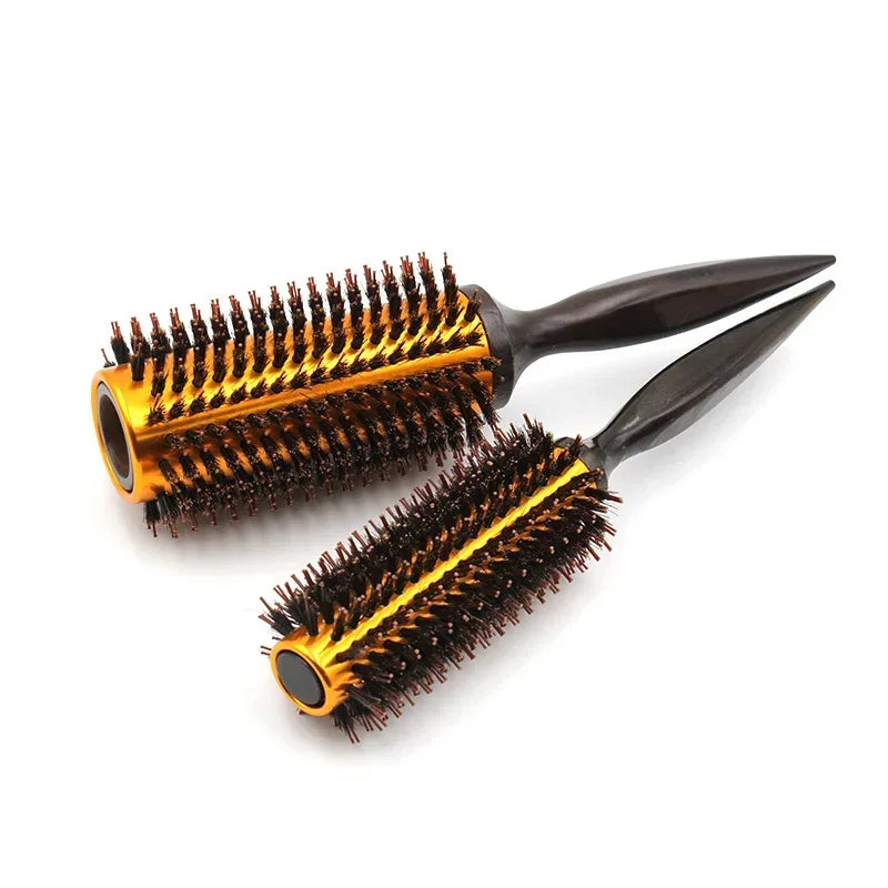 Boar Bristle Round Wooden Hair Brush