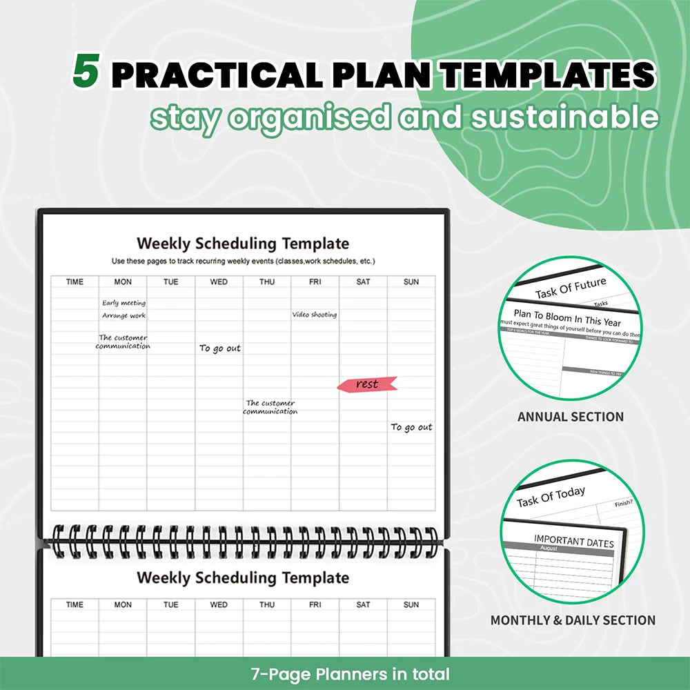 Smart Reusable A4 Notebook – Lined & Dots