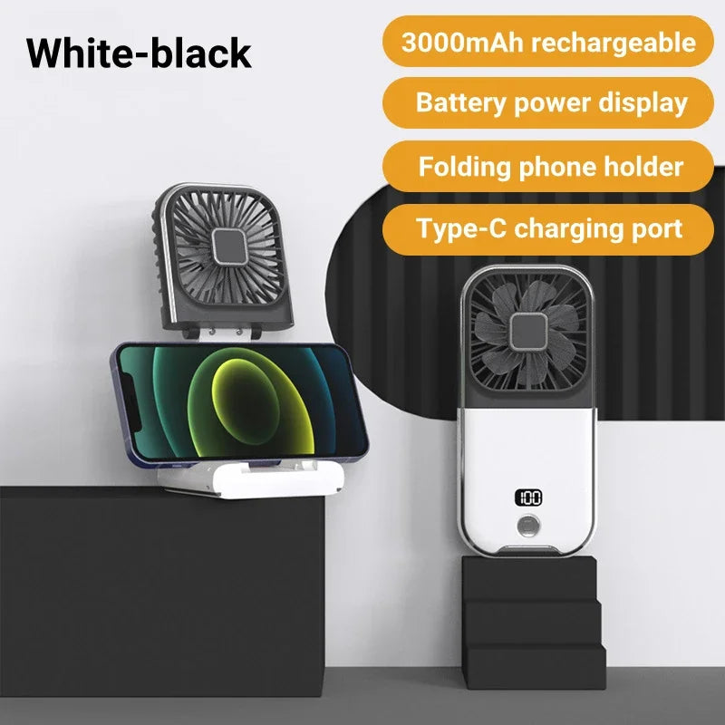 Tragbarer Mini-USB-Hals- und Handventilator 3000 mAh
