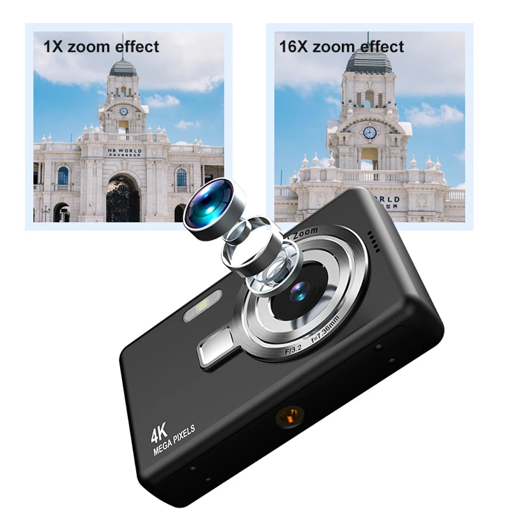 4K Vlogging Camera – 96MP Autofocus Zoom