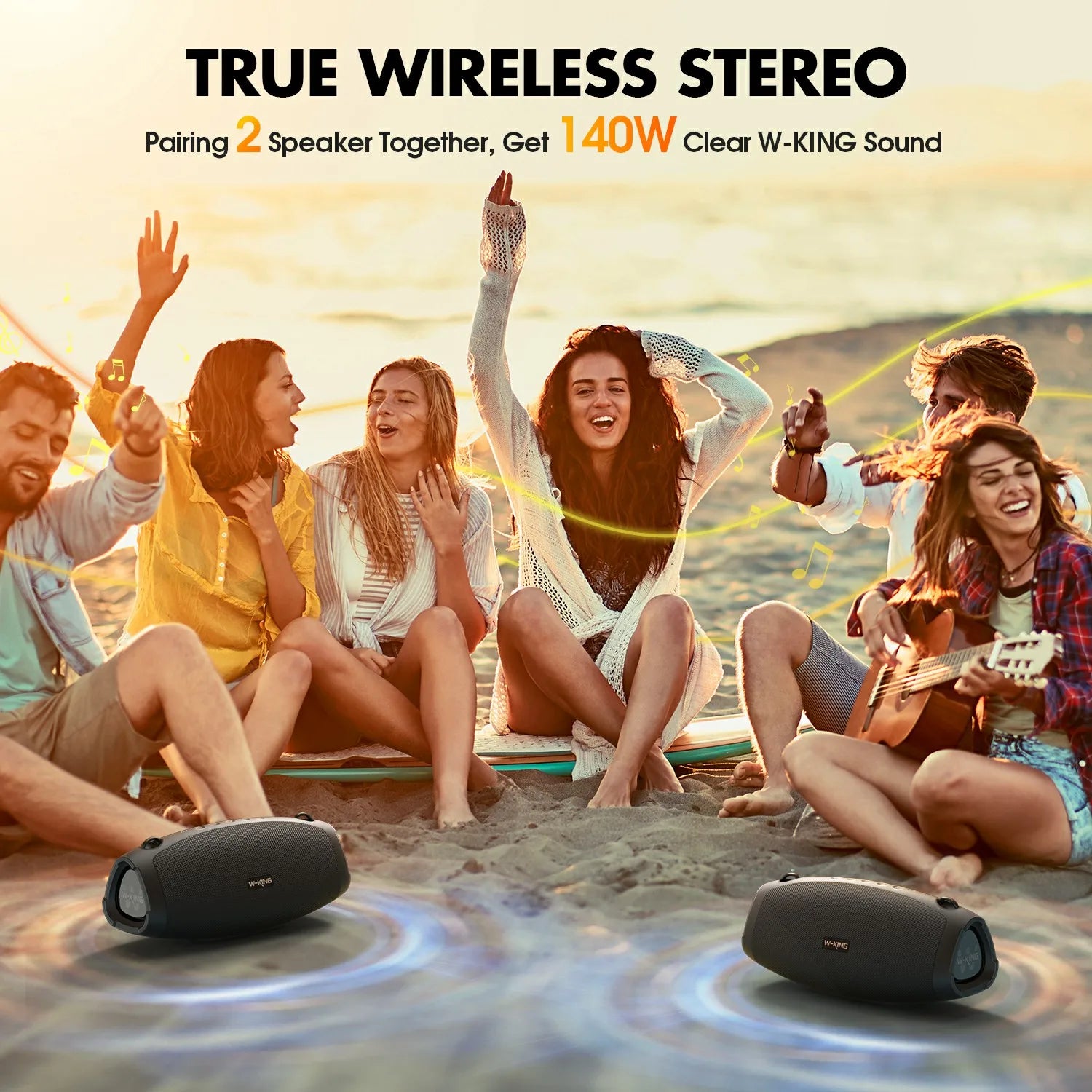 Tragbare Bluetooth-Boombox W-KING 70 W
