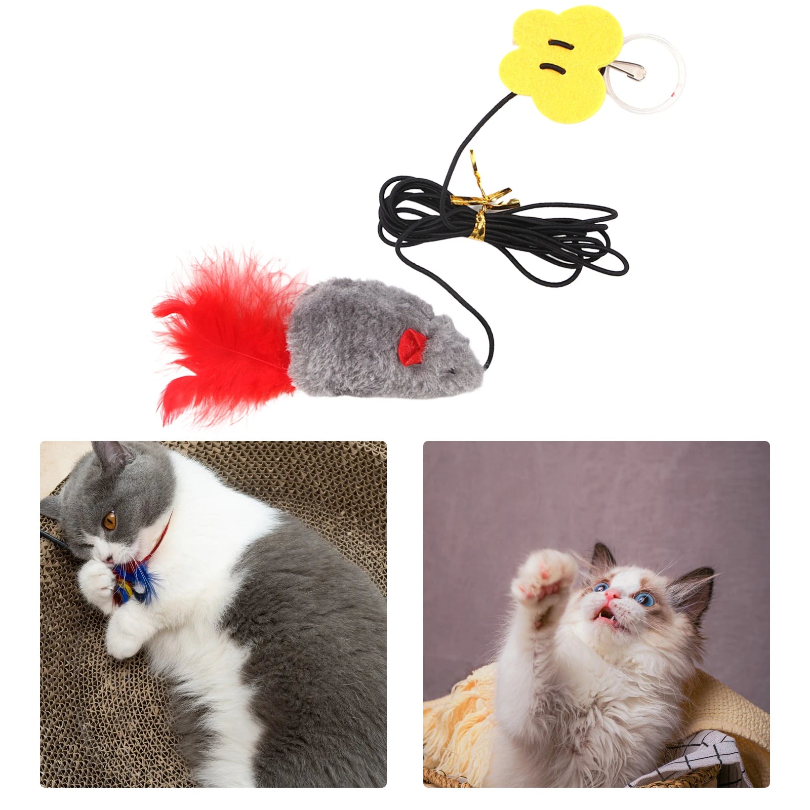 Door Hanging Plush Mouse Cat Toy
