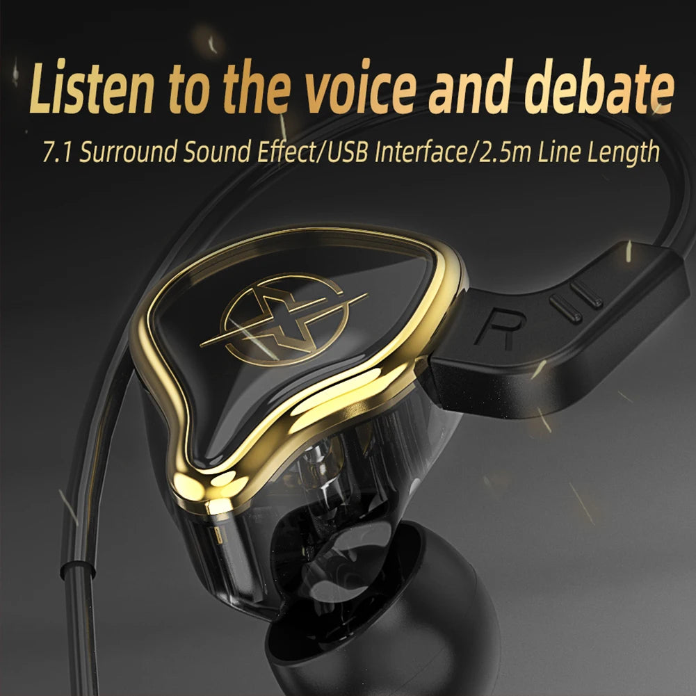 USB Wired Gaming Headset with Mic