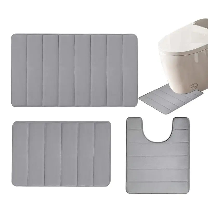 Ultra Thick 3-Piece Bathroom Rug Set