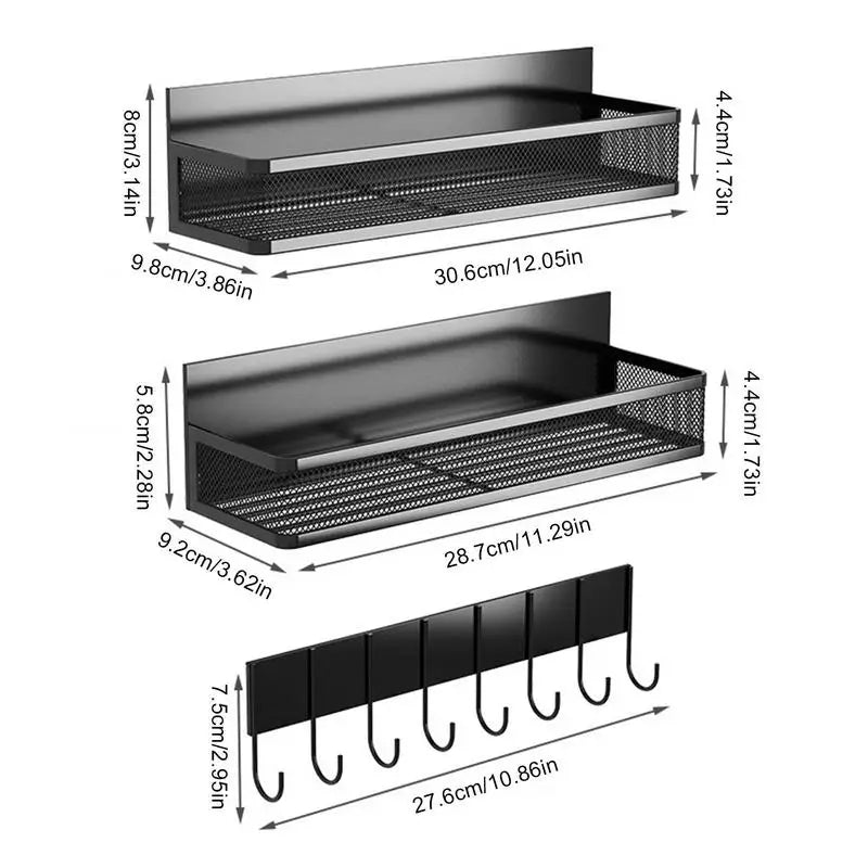 Magnetic Spice Rack Fridge Side Shelf
