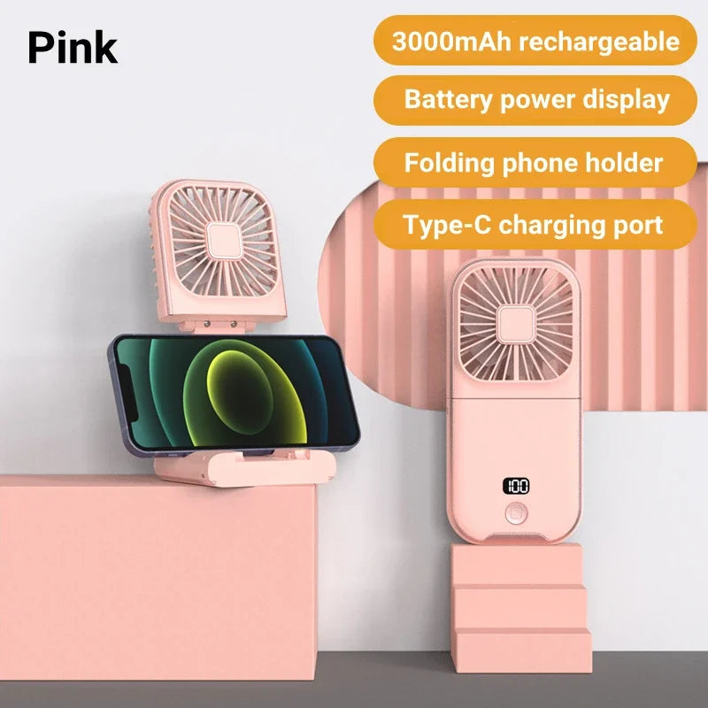 Tragbarer Mini-USB-Hals- und Handventilator 3000 mAh