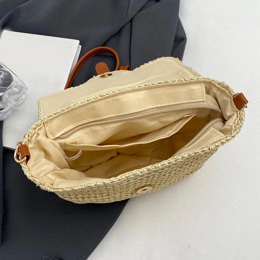 Boho Summer Straw Tote for Women