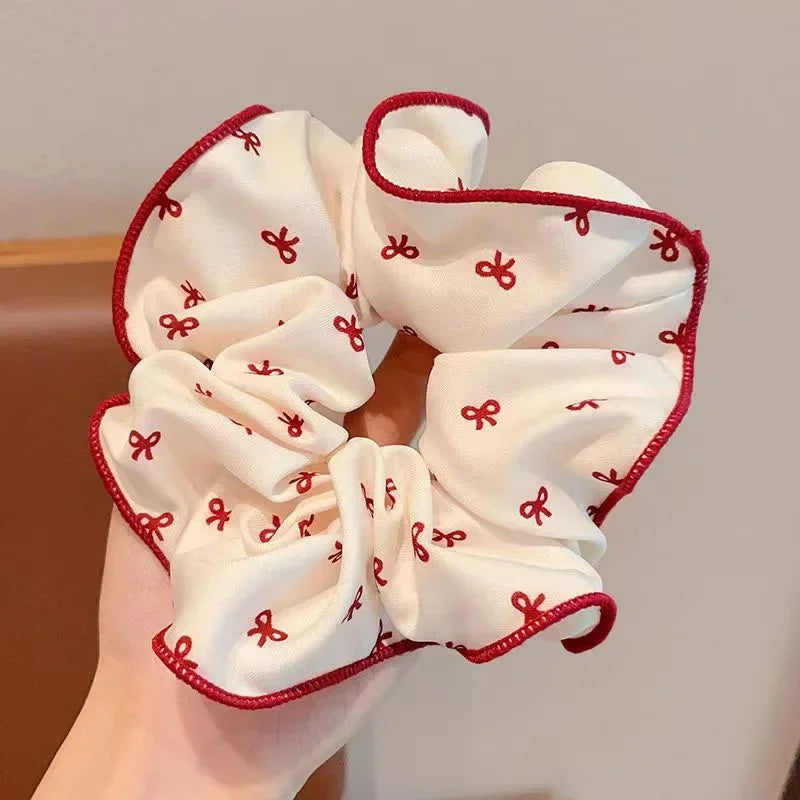 2024 Spring Lattice Print Hair Ties