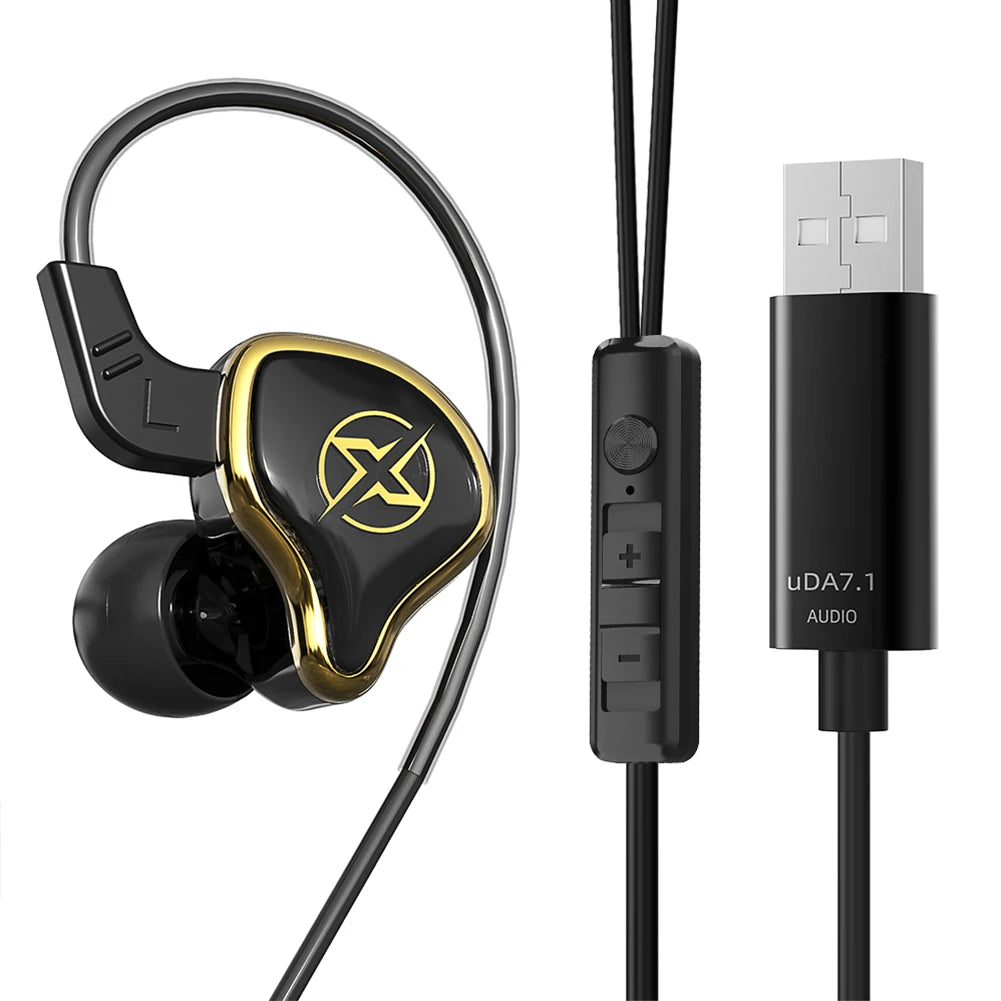 USB Wired Gaming Headset with Mic