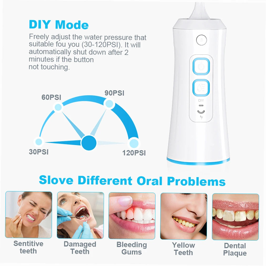Cordless Water Flosser for Travel & Home