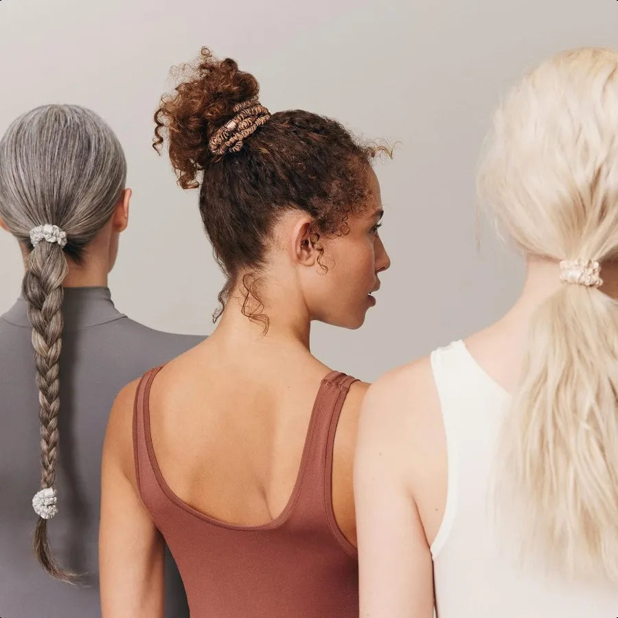 Slip Silk Skinny Scrunchies – Blonde 4PCS