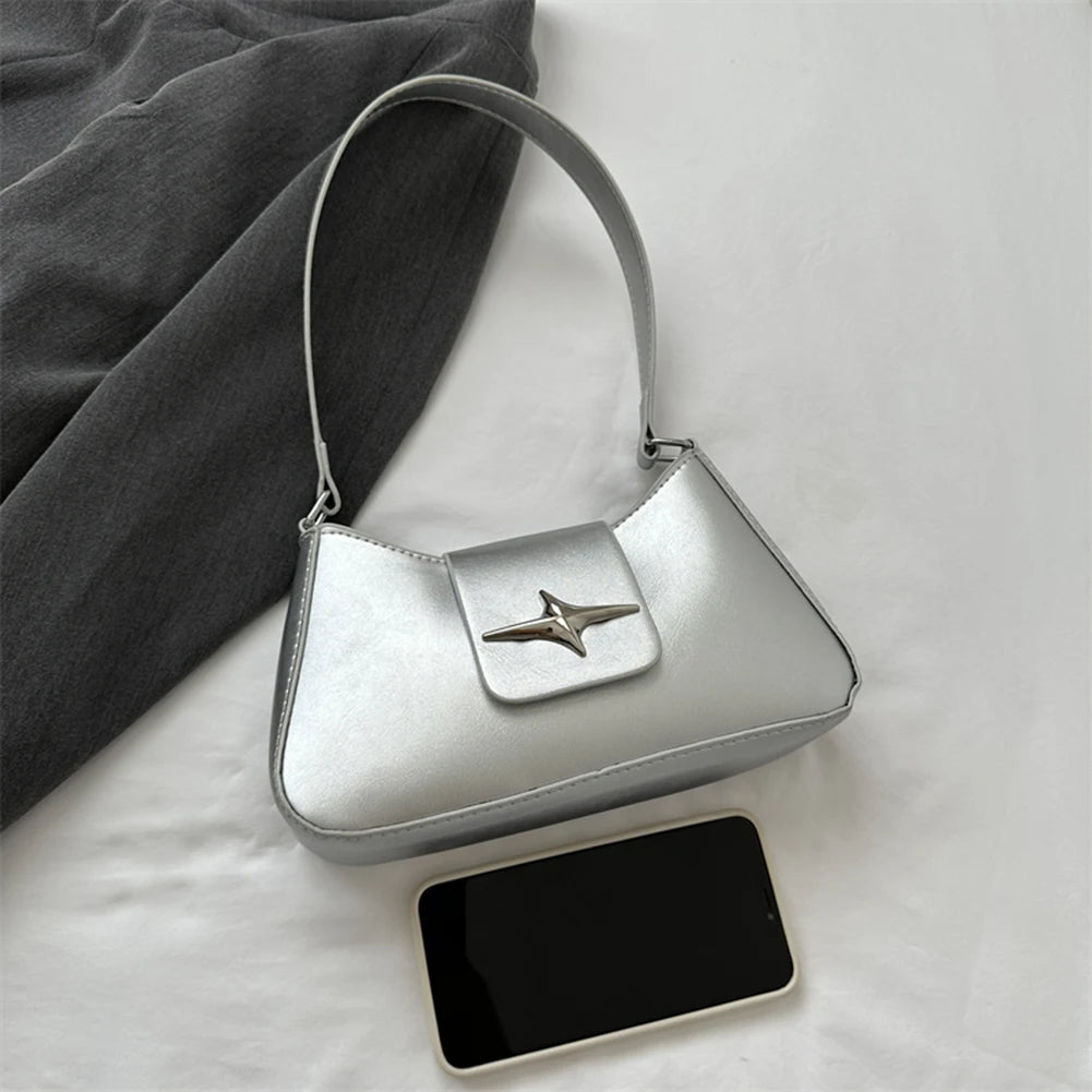 Y2K Sequin PU Leather Shoulder Bag