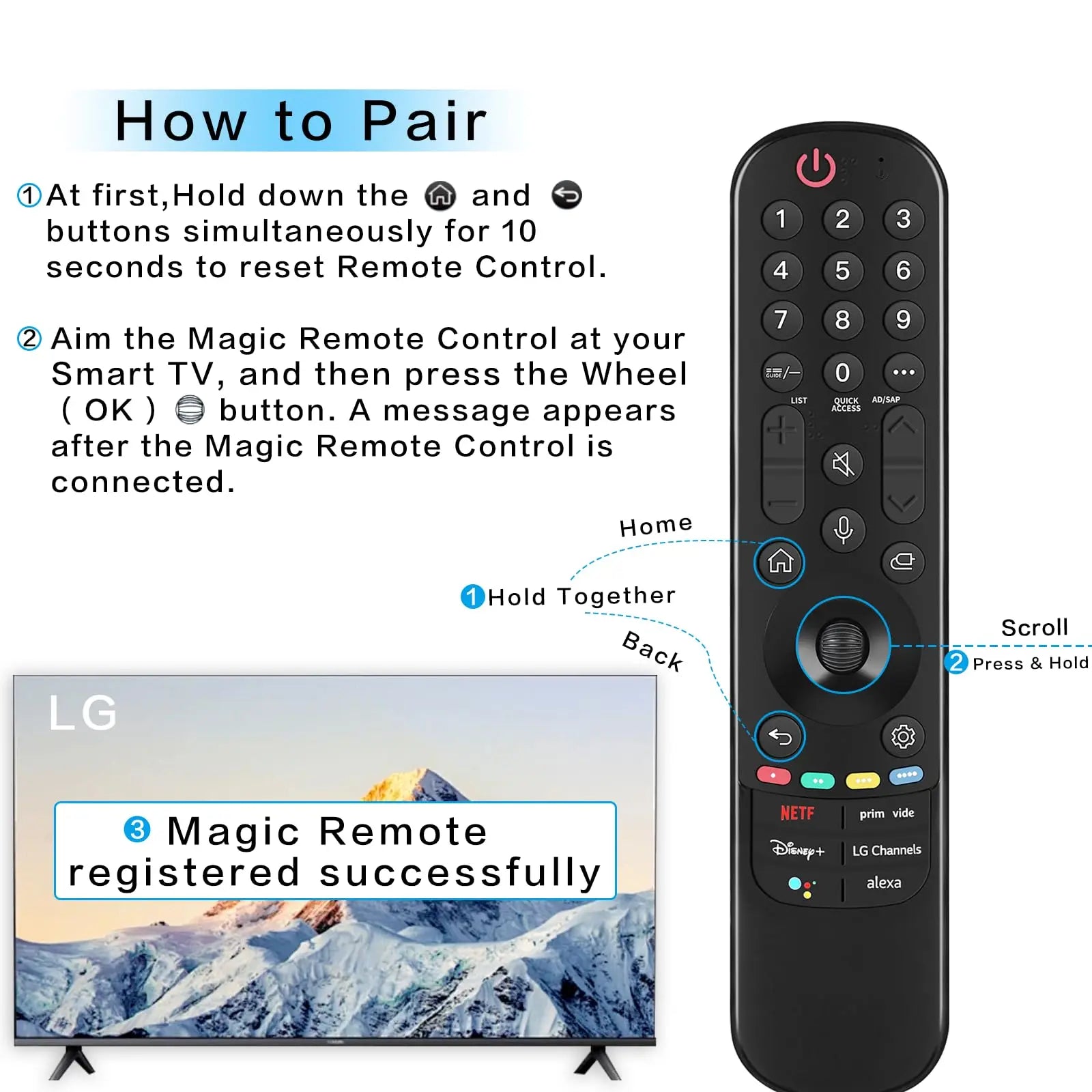 LG MR22GA Magic Remote mit Voice 4K TV
