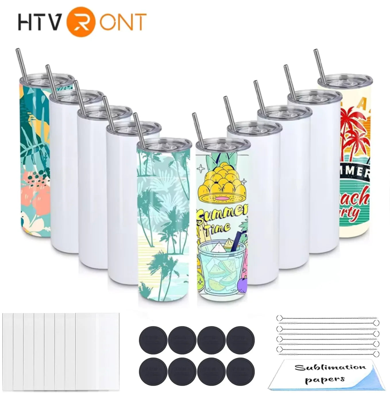 20oz Skinny Sublimation Tumblers 8-Pack