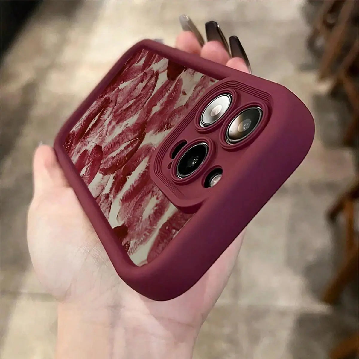 Lip Print Soft Case for iPhone 16 Pro Max